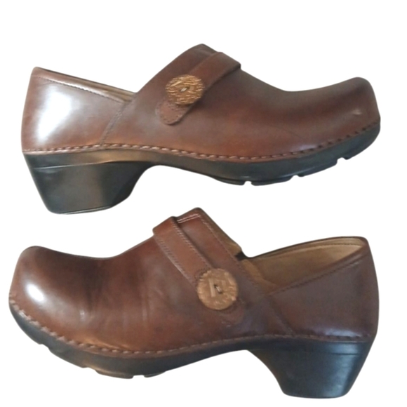 Dansko Brown Leather Slip-On Loafers Women's Comfort Shoes Size 10 - Picture 1 of 15